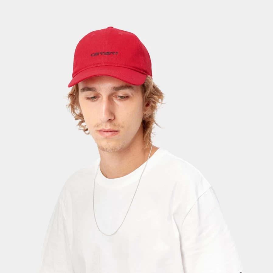 Carhartt WIP Canvas Script Cap - Rocket/Black Adjustable Dad Hat