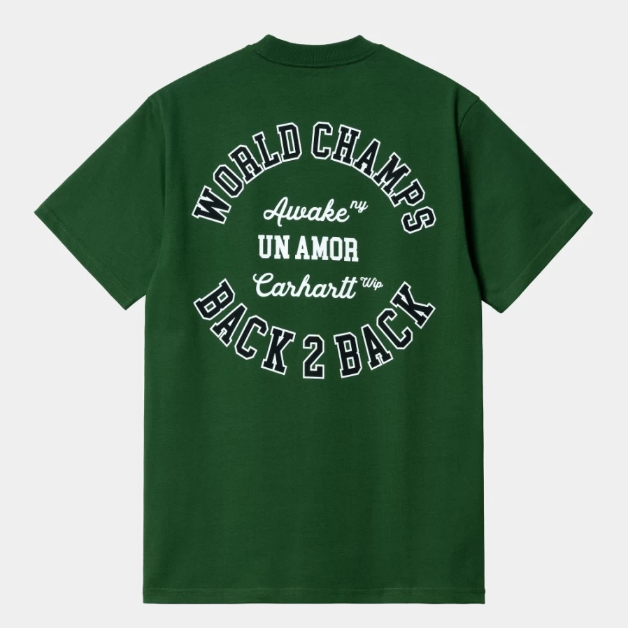 Carhartt WIP Men's Awake NY Dark Green Pocket T-Shirt
