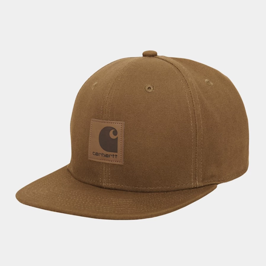 Carhartt WIP Logo Cap in Hamilton Brown - Adjustable Strap Cotton Twill Hat