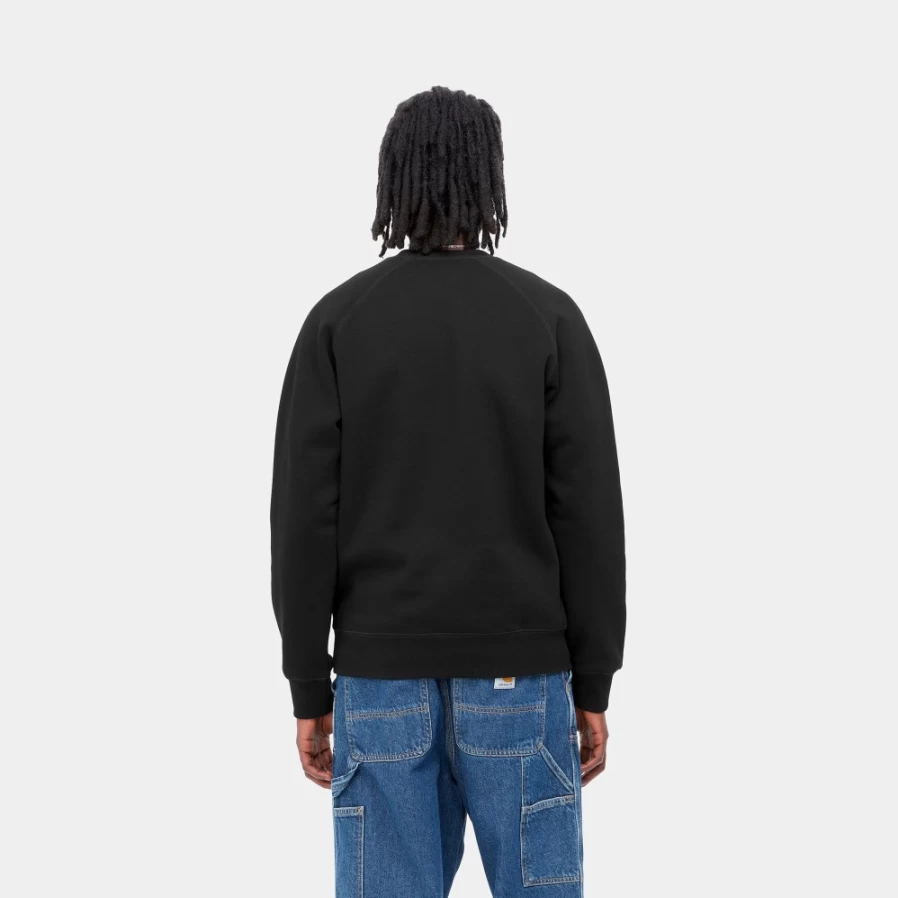 Carhartt WIP Chase Sweatshirt for Men - Black & Gold Hooded Pullover