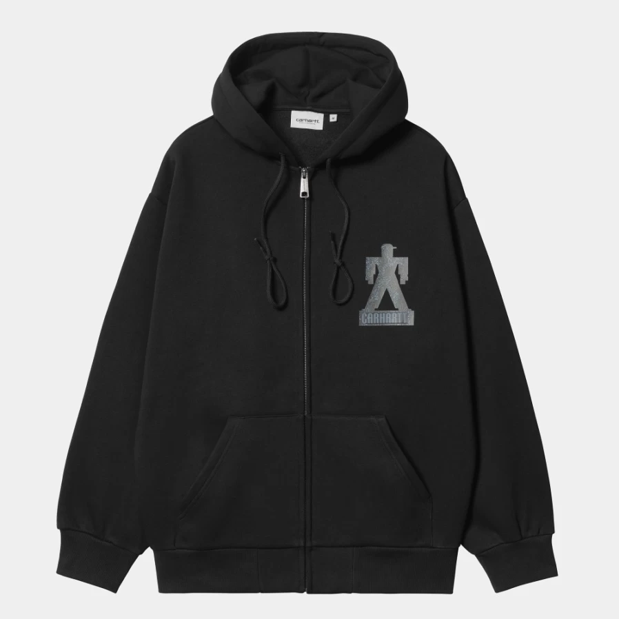 Carhartt WIP Men's Black Hooded Sweatshirt Jacket