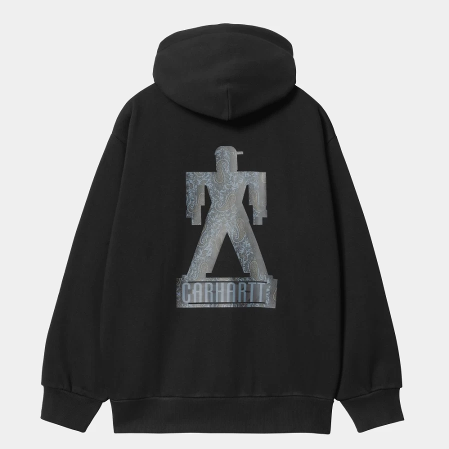 Carhartt WIP Men's Black Hooded Sweatshirt Jacket