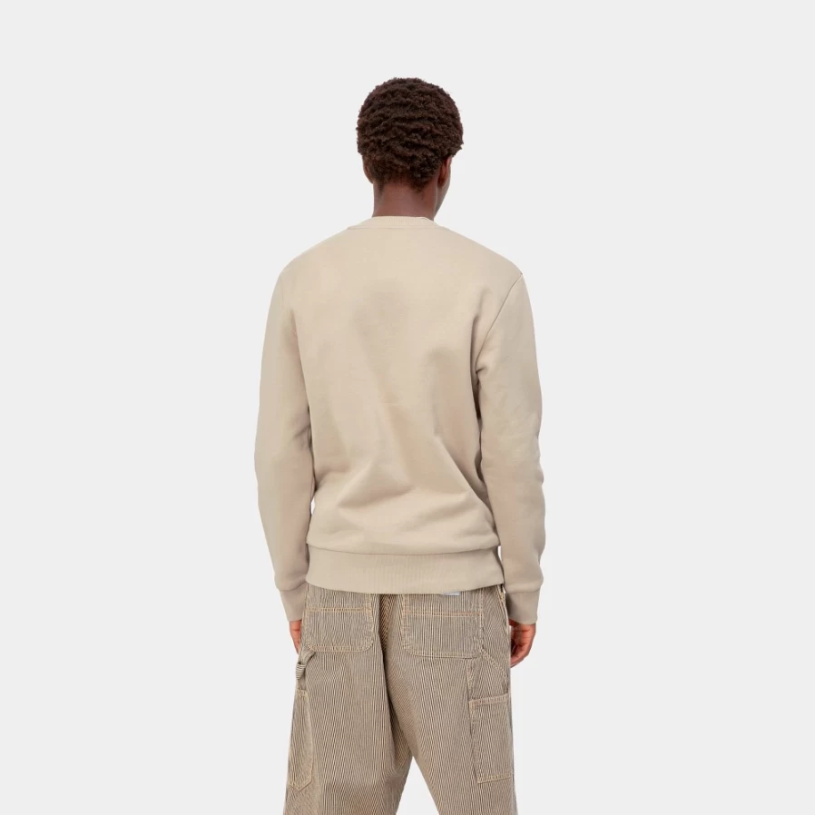 Carhartt WIP Men's Script Embroidery Sweatshirt - Wall/Black Color