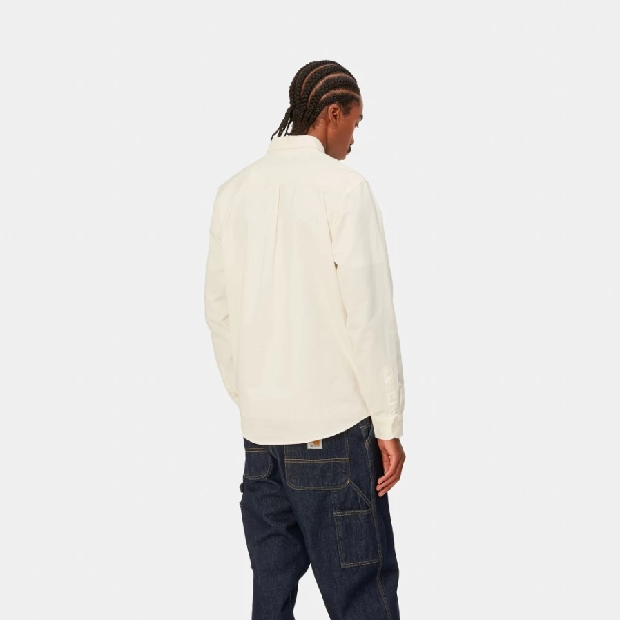Carhartt WIP Madison Long Sleeve Shirt for Men in Wax & Black