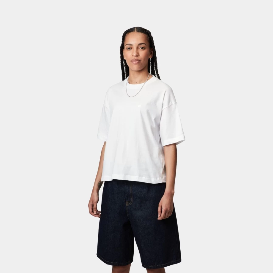 Carhartt WIP Women's White Short Sleeve Chester T-Shirt