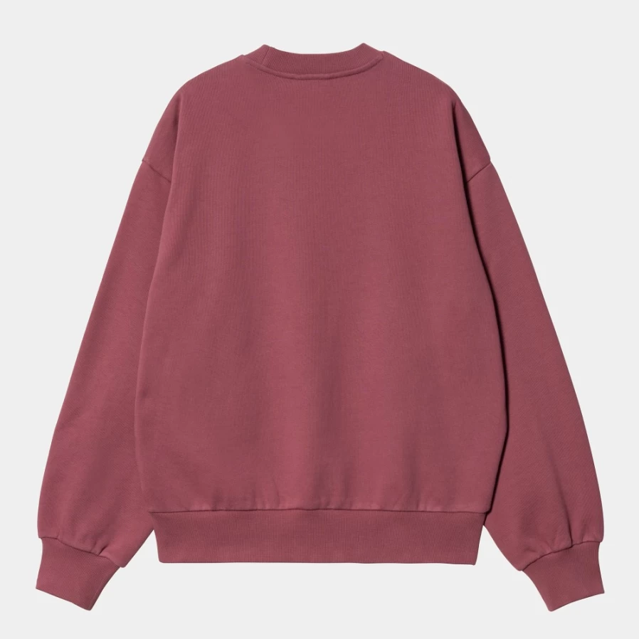 Carhartt WIP Women's Casey Sweatshirt in Punch & Silver Colors