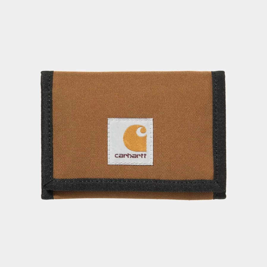 Carhartt WIP Alec Wallet in Deep H Brown - Durable Leather Bifold for Men