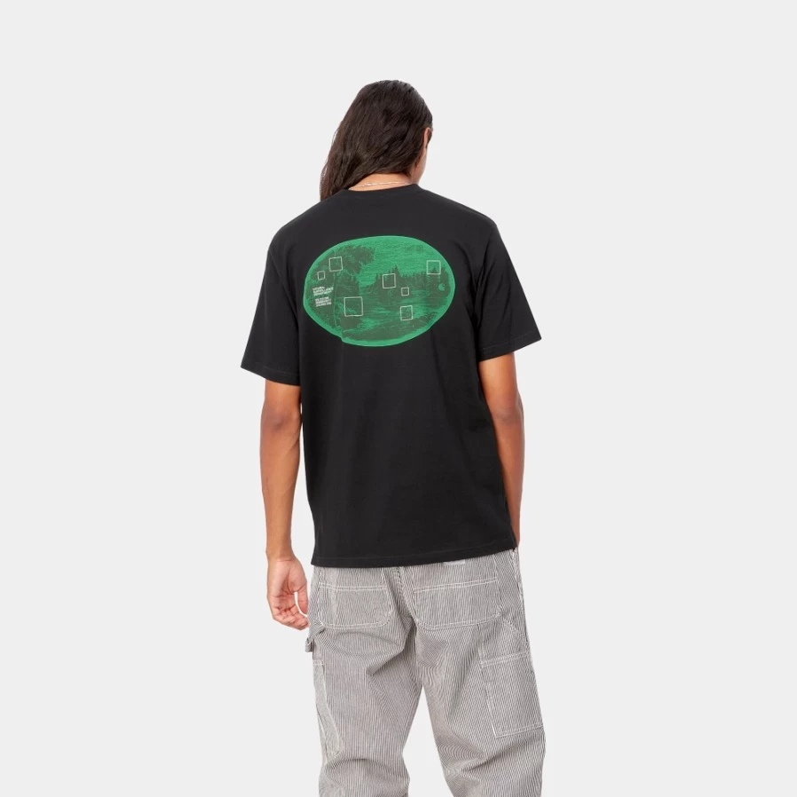 Carhartt WIP Men's Black Short Sleeve Natural Surveillance T-Shirt