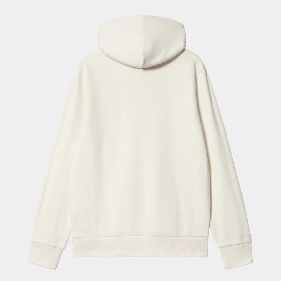 Carhartt WIP Men's Hooded Script Embroidery Sweatshirt in Wax/Black