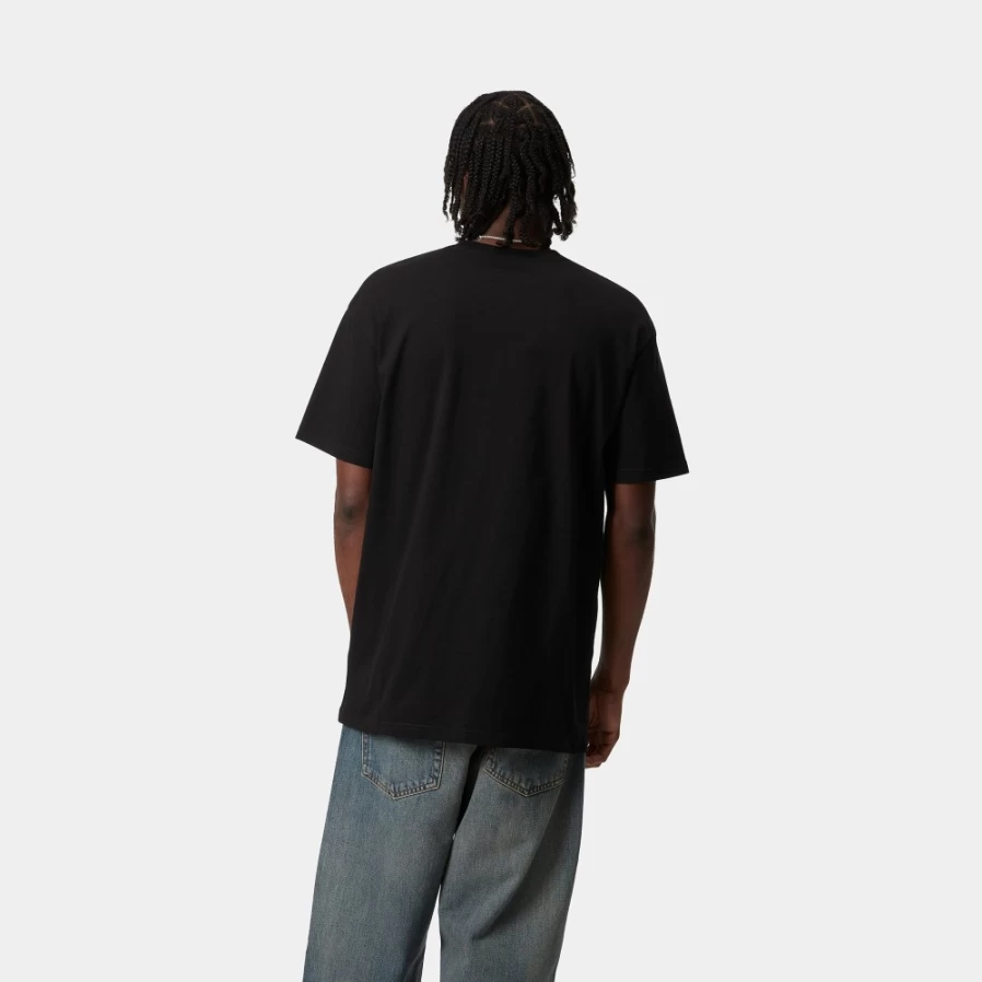Carhartt WIP Men's S/S Chase T-Shirt in Black & Gold - Classic Cotton Tee