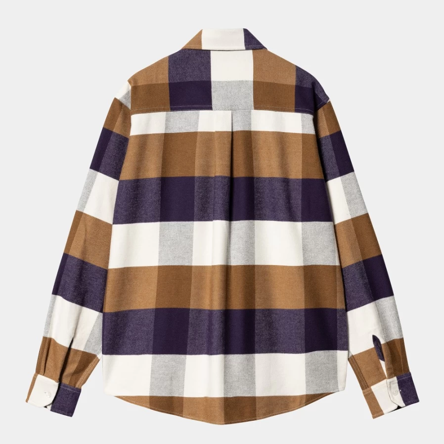Carhartt WIP Men's Lyman Check Long Sleeve Shirt - L/S Lyman Plaid Button-Up for Men
