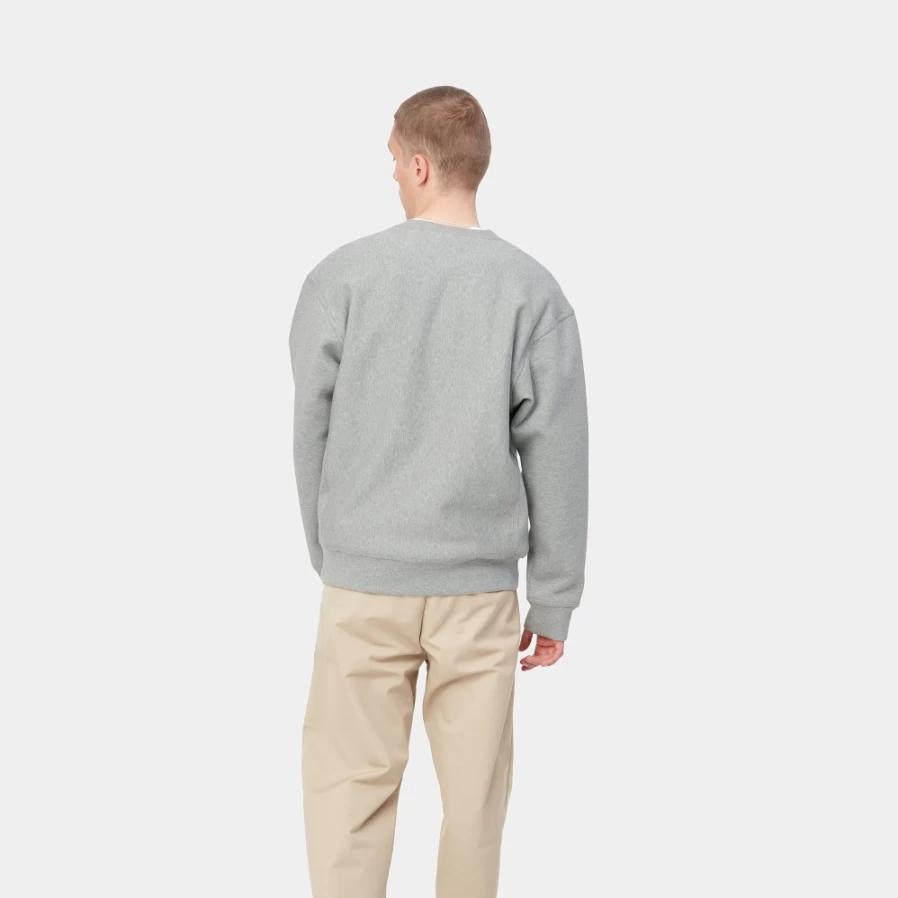 Carhartt WIP Men's American Script Sweatshirt in Grey Heather