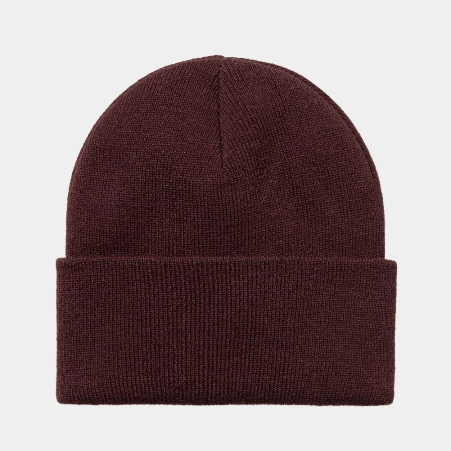 Carhartt WIP Chase Beanie - Amarone & Gold Color Winter Knit Hat for Men & Women
