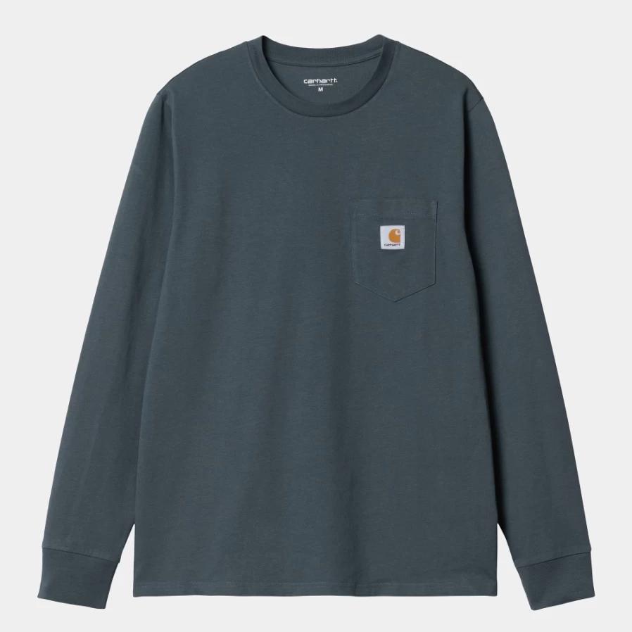 Carhartt WIP Men's Long Sleeve Pocket T-Shirt in Ore Color
