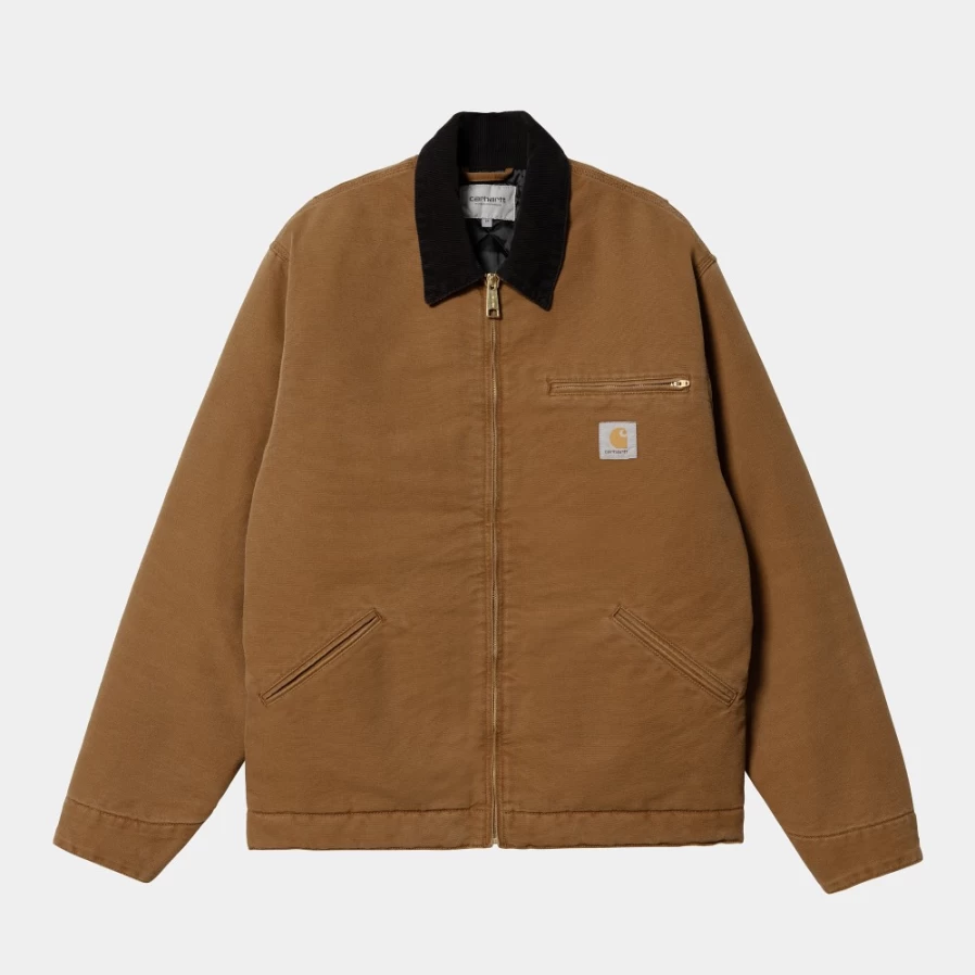 Carhartt WIP Men's Og Detroit Jacket in Deep H Brown/Black - Winter Coat