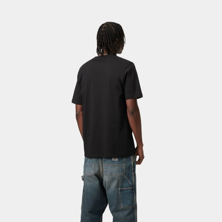Carhartt WIP Men's Short Sleeve Base T-Shirt - Black & White Essential Crewneck Tee