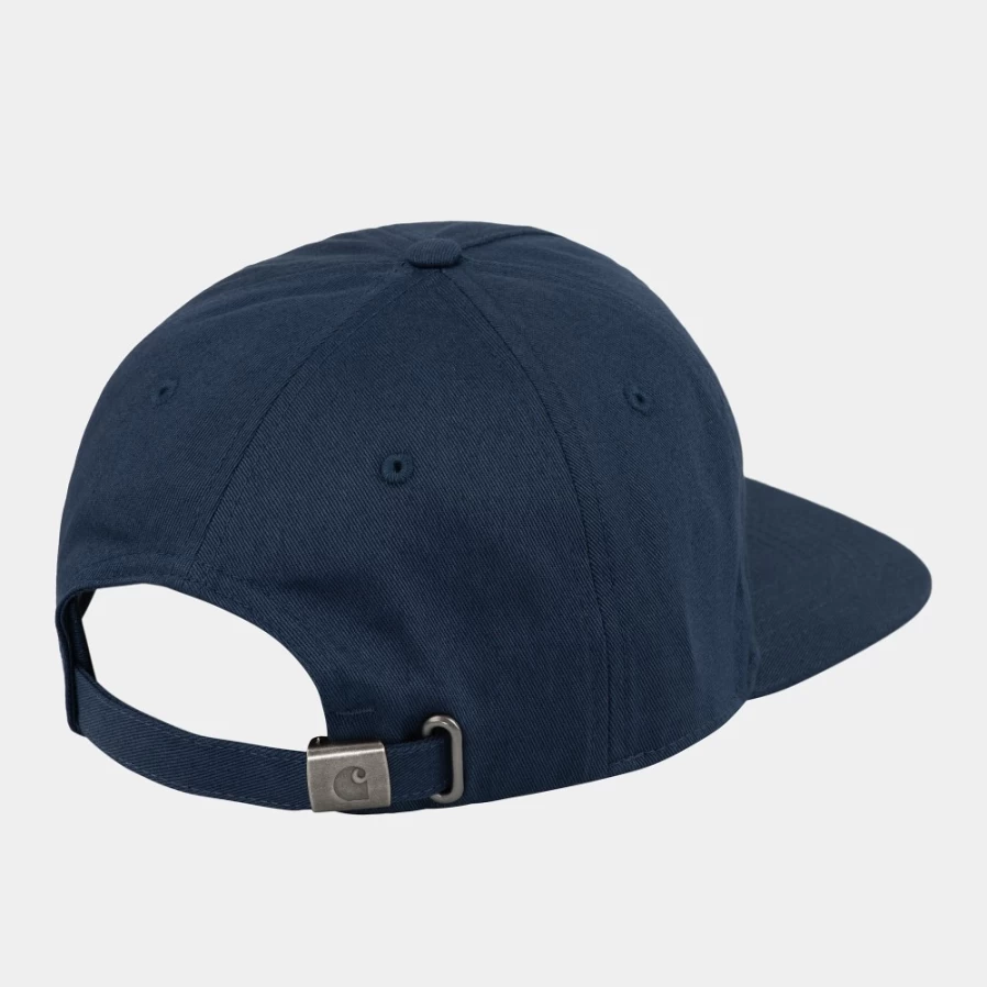Carhartt WIP Liquid Script Cap - Blue Adjustable Dad Hat for Men & Women