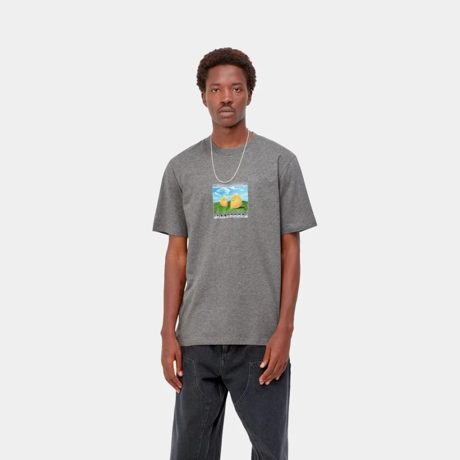 Carhartt WIP Men's Dark Grey Heather Sound Experience Short Sleeve T-Shirt