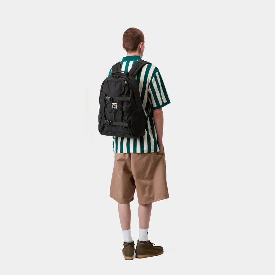 Carhartt WIP Kickflip Backpack - Durable Black Daypack for Urban Commute & Skateboarding