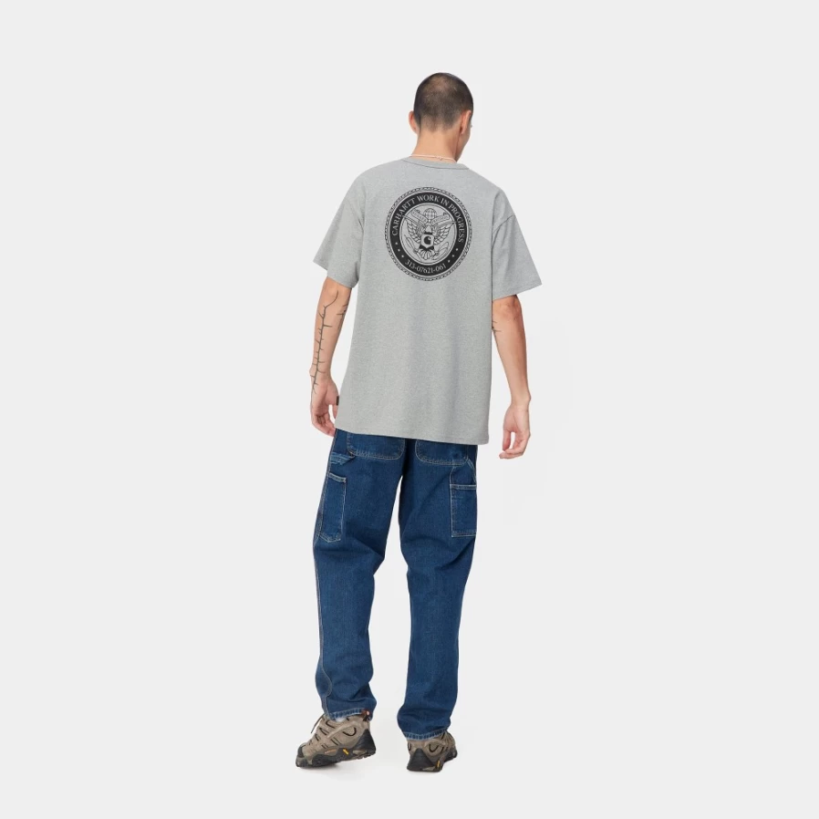 Carhartt WIP Men's S/S Harlow Pocket T-Shirt in Grey Heather