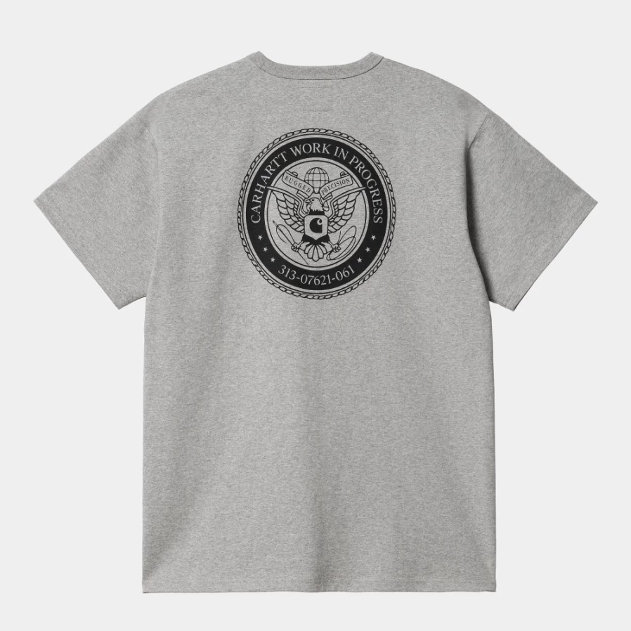 Carhartt WIP Men's S/S Harlow Pocket T-Shirt in Grey Heather