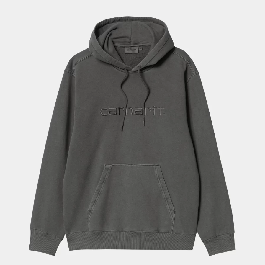 Carhartt WIP Men's Black Hooded Duster Sweatshirt