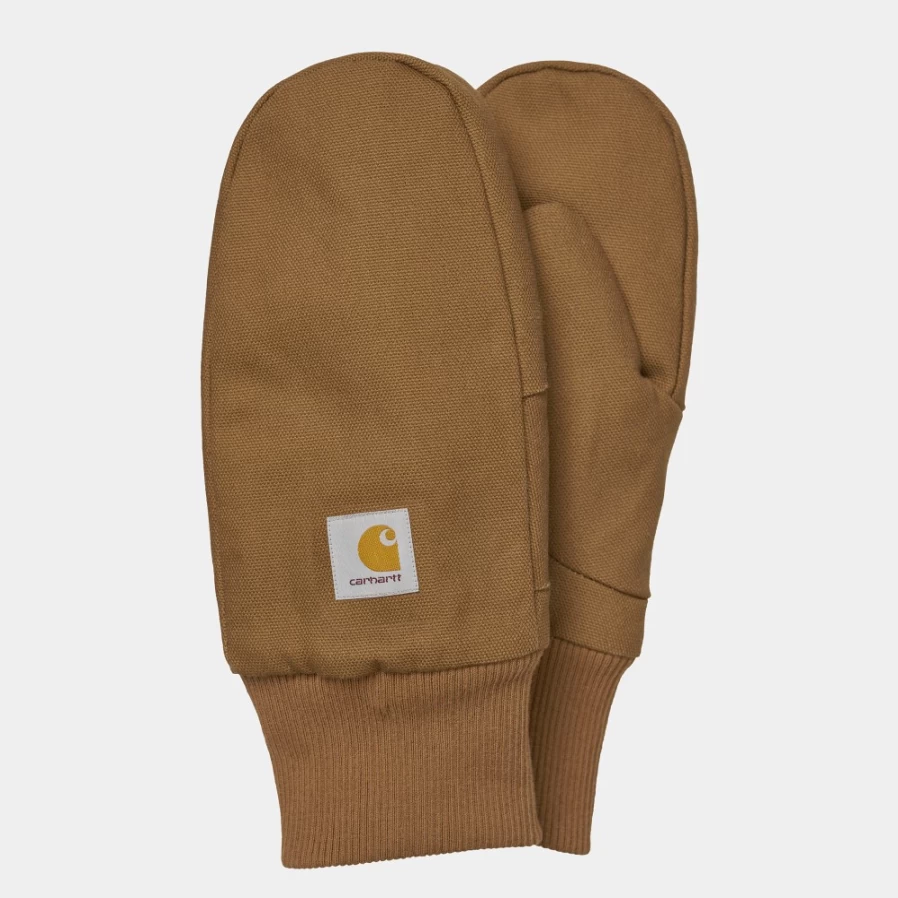 Carhartt WIP Carston Mitten in Hamilton Brown - Durable Winter Gloves for Men & Women