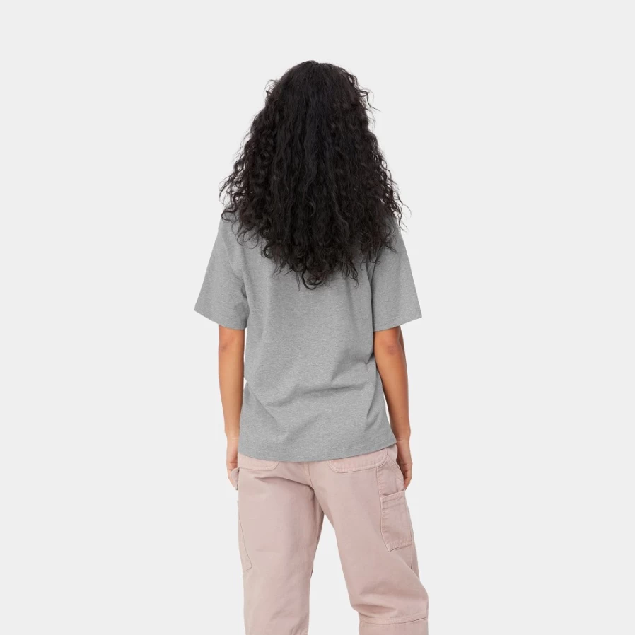 Carhartt WIP Women's Chase Short Sleeve T-Shirt - Grey Heather & Gold