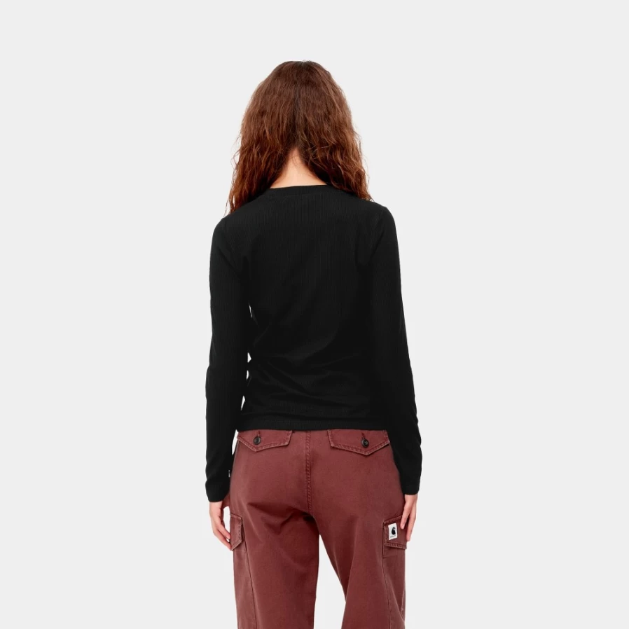 Carhartt WIP Women's Long Sleeve Seri T-Shirt in Black