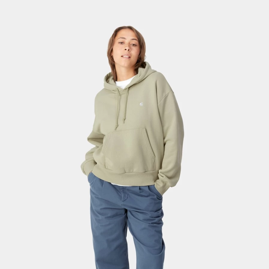 Carhartt WIP Women's Casey Hooded Sweatshirt in Agave/Silver