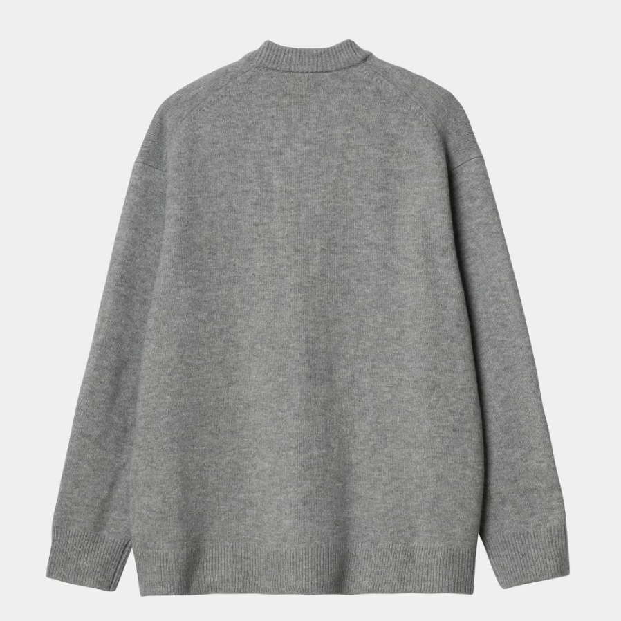 Carhartt WIP Albion Cardigan for Men in Grey Heather - Classic Knit Sweater