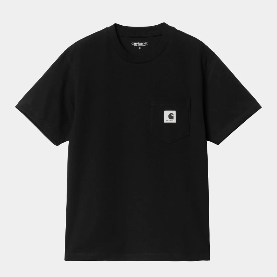 Carhartt WIP Women's Black Short Sleeve Pocket T-Shirt