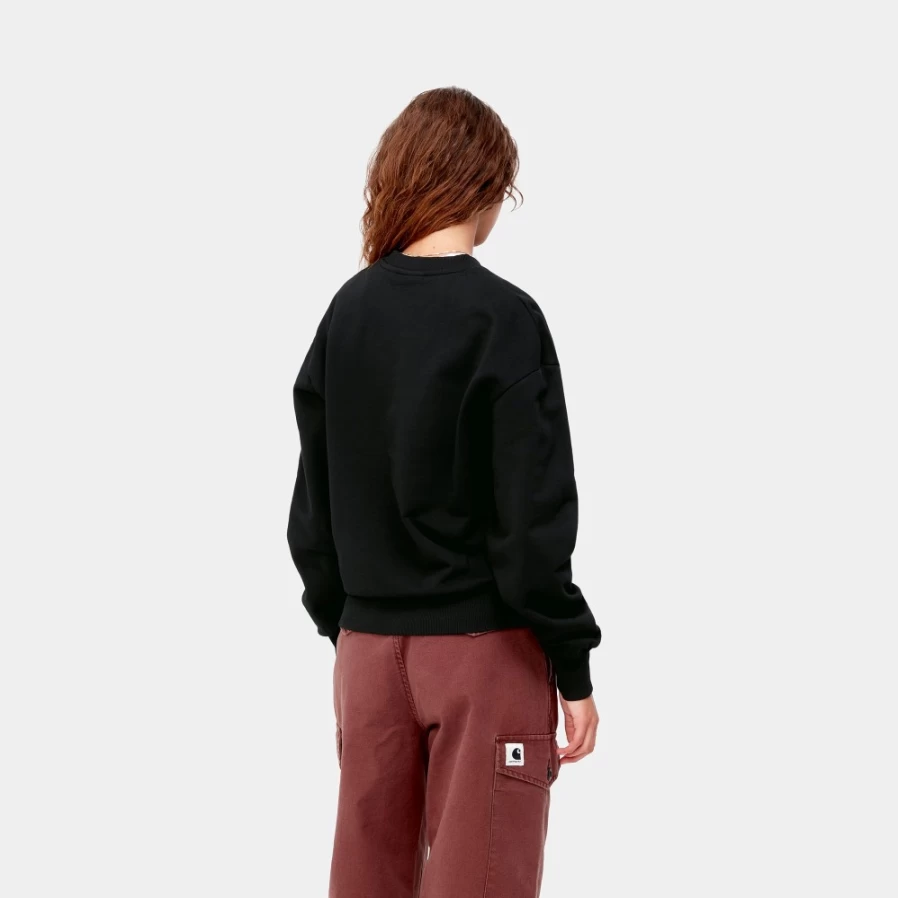 Carhartt WIP Women's Casey Sweatshirt - Black & Silver Pullover Hoodie