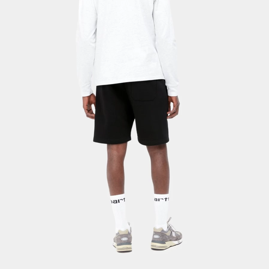 Carhartt WIP Men's Chase Sweat Shorts in Black & Gold - Comfortable Athletic Shorts for Men