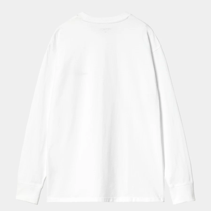 Carhartt WIP Men's White American Script Long Sleeve T-Shirt