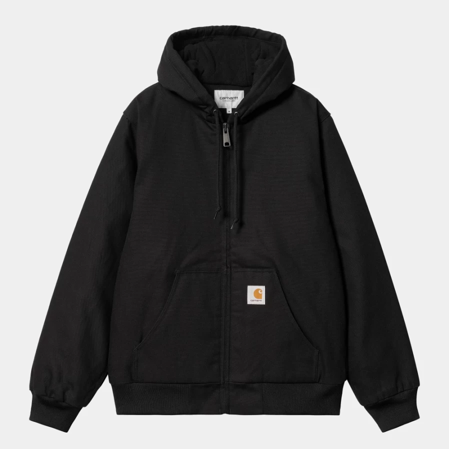 Carhartt WIP Men's Active Jacket - Winter Water-Resistant Black Outdoor Coat