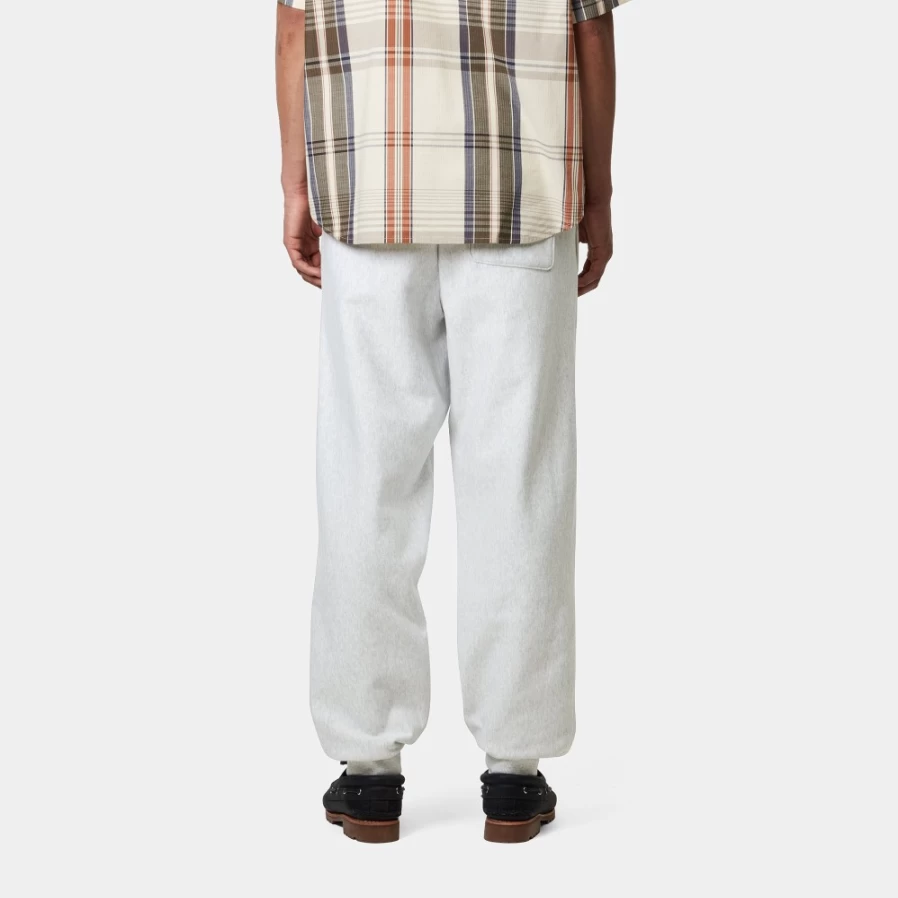 Carhartt WIP Men's American Script Jogging Pants in Ash Heather - Comfortable Athletic Sweatpants
