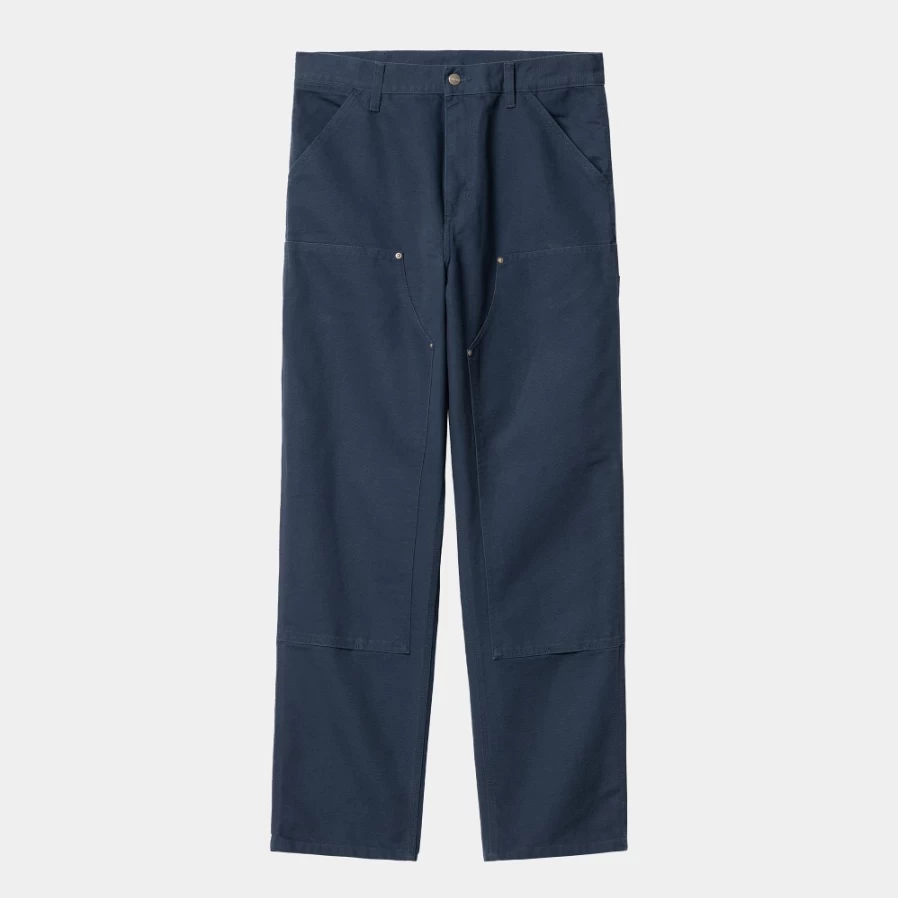Carhartt WIP Men's Blue Double Knee Work Pants - Durable Denim Utility Trousers