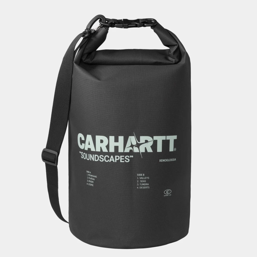 Carhartt WIP Soundscapes Dry Bag - Waterproof Black & Yucca Outdoor Gear for Camping, Hiking, and Travel