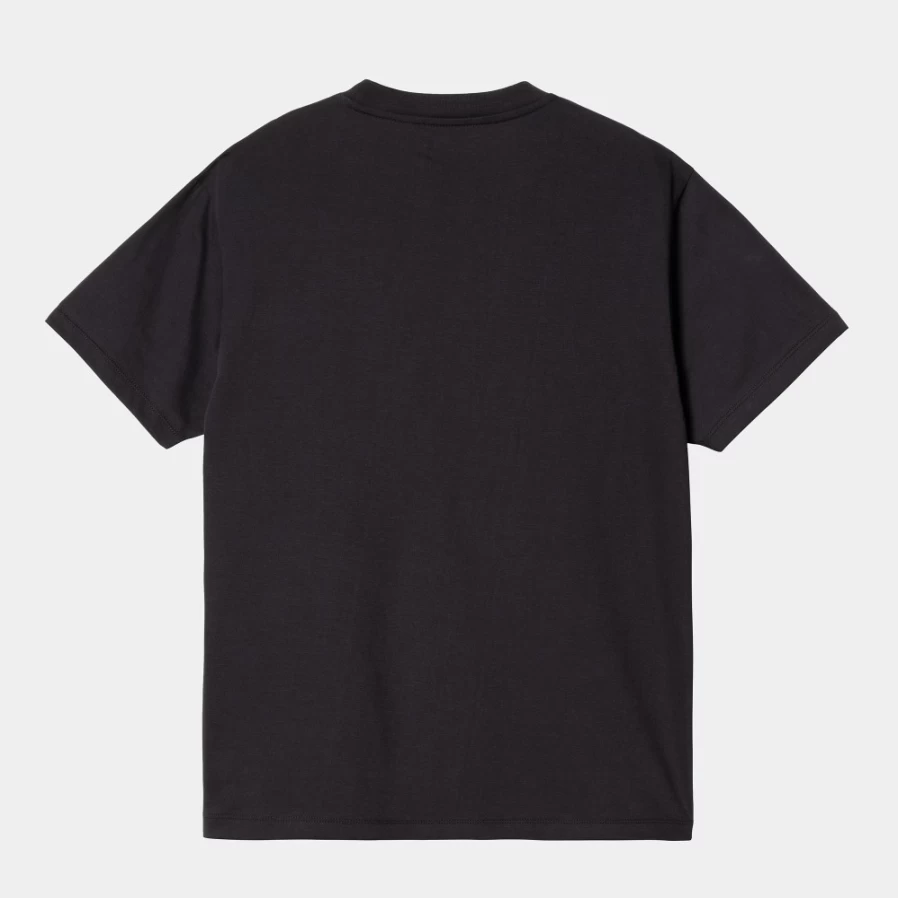 Carhartt WIP Women's Black Liquid Script Short Sleeve T-Shirt