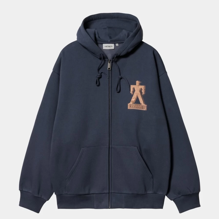 Carhartt WIP Men's Blue Hooded Sweatshirt Jacket