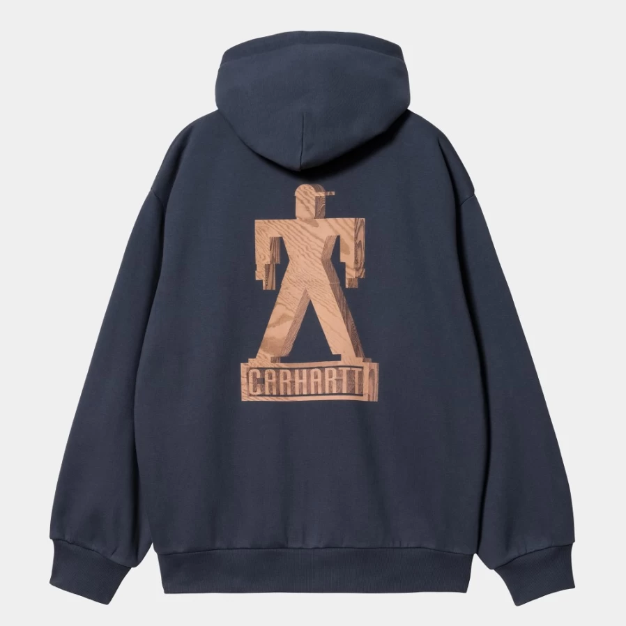 Carhartt WIP Men's Blue Hooded Sweatshirt Jacket