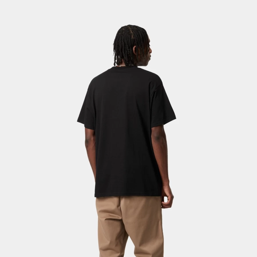 Carhartt WIP Men's Script Embroidery Short Sleeve T-Shirt - Black & White
