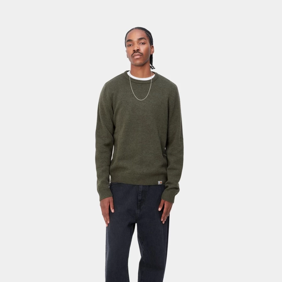 Carhartt WIP Men's Allen Sweater in Cypress Heather - Classic Knit Pullover for Men