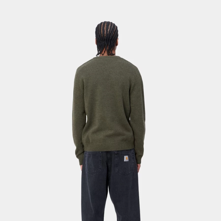Carhartt WIP Men's Allen Sweater in Cypress Heather - Classic Knit Pullover for Men