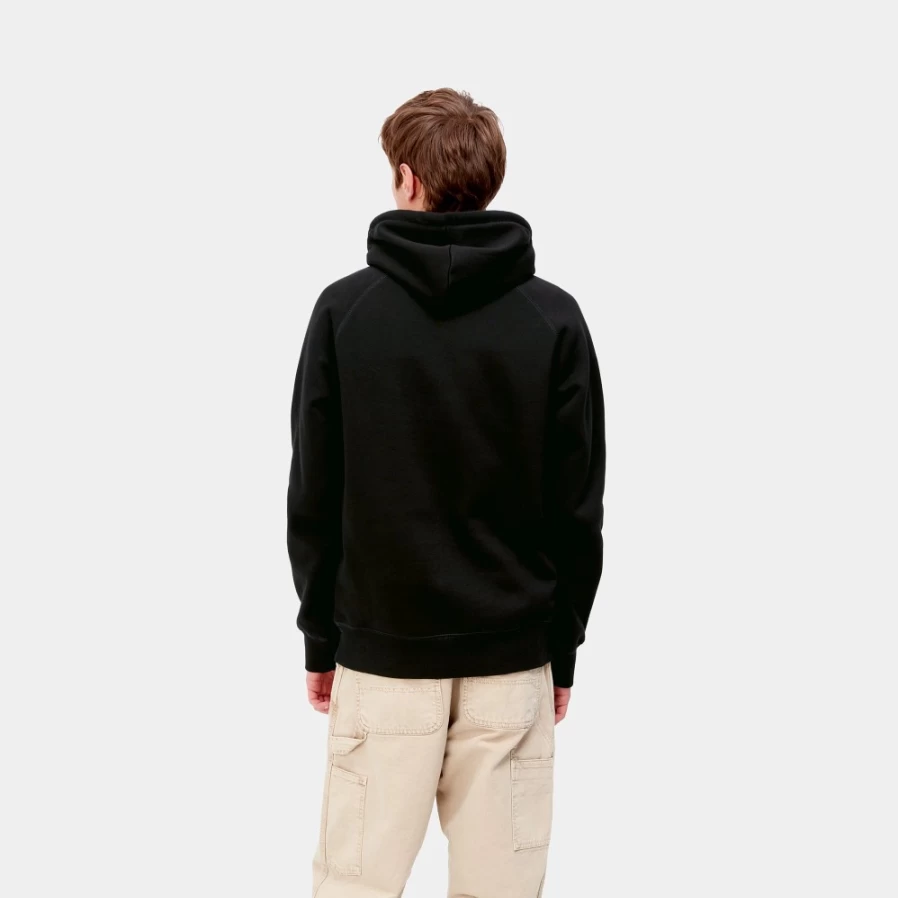 Carhartt WIP Men's Hooded Chase Sweatshirt in Black & Gold