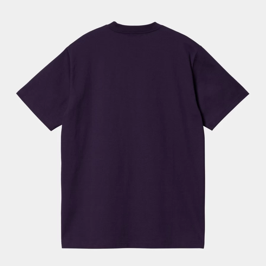 Carhartt WIP Men's S/S University T-Shirt in Cassis/Gold Color