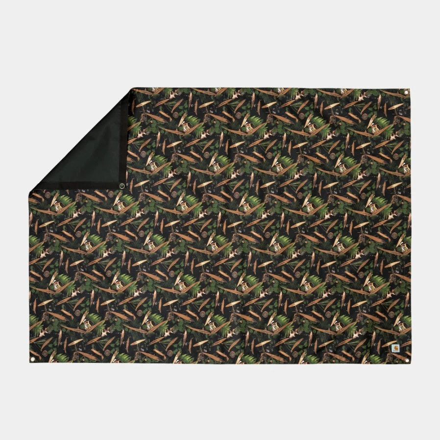 Carhartt WIP Picnic Blanket - Waterproof Outdoor Lumen Print Design for Beach, Park, and Camping