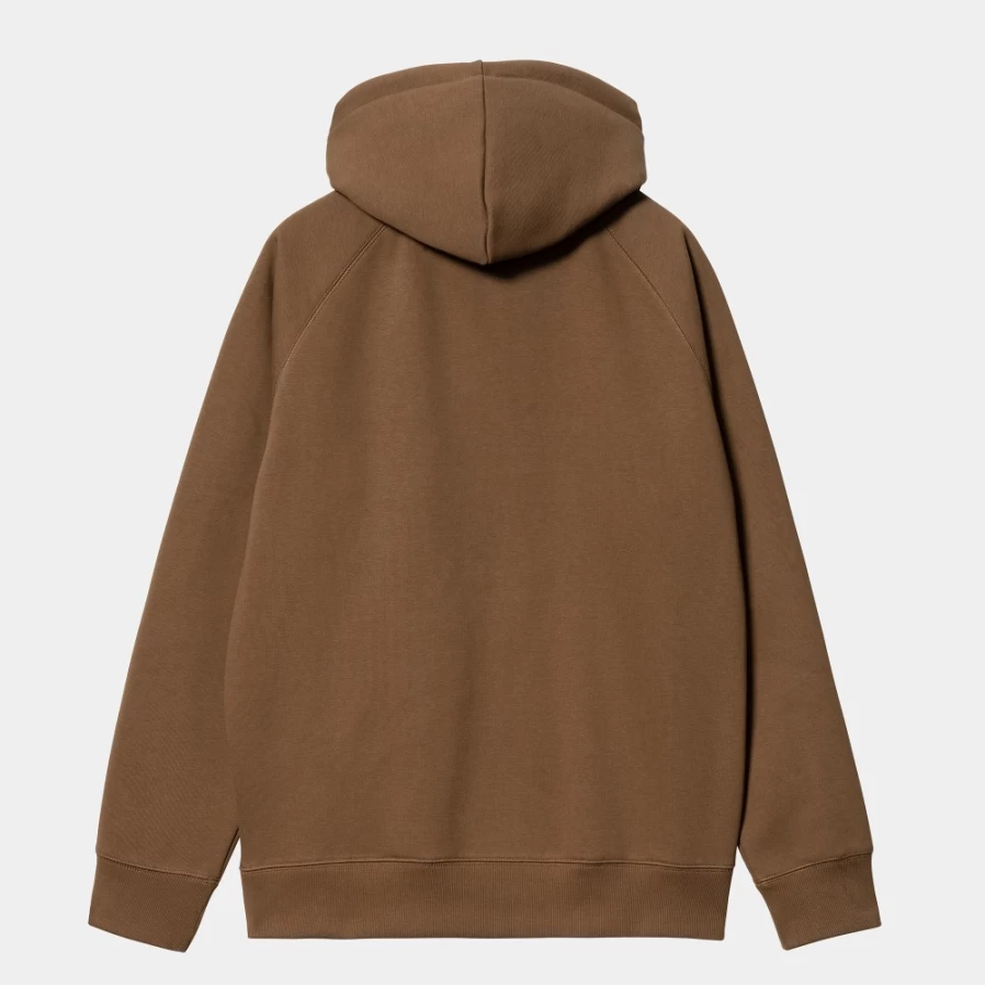 Carhartt WIP Men's Hooded Chase Jacket in Tamarind & Gold Color