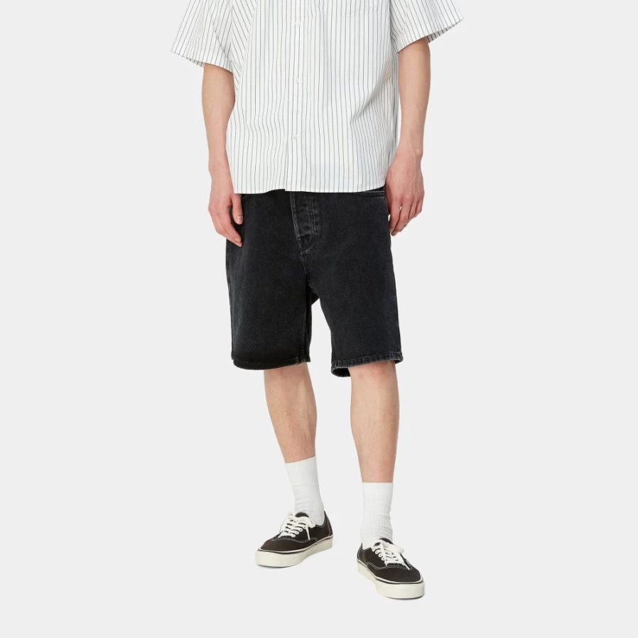 Carhartt WIP Newel Short - Men's Black Casual Shorts